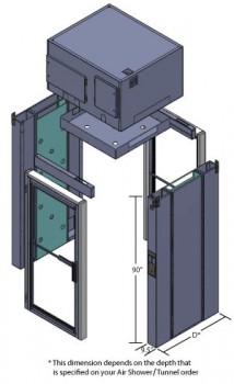 Шлюз - нержавеющая сталь - 70''W x 72''D x 120''H, в разборе, Terra Universal